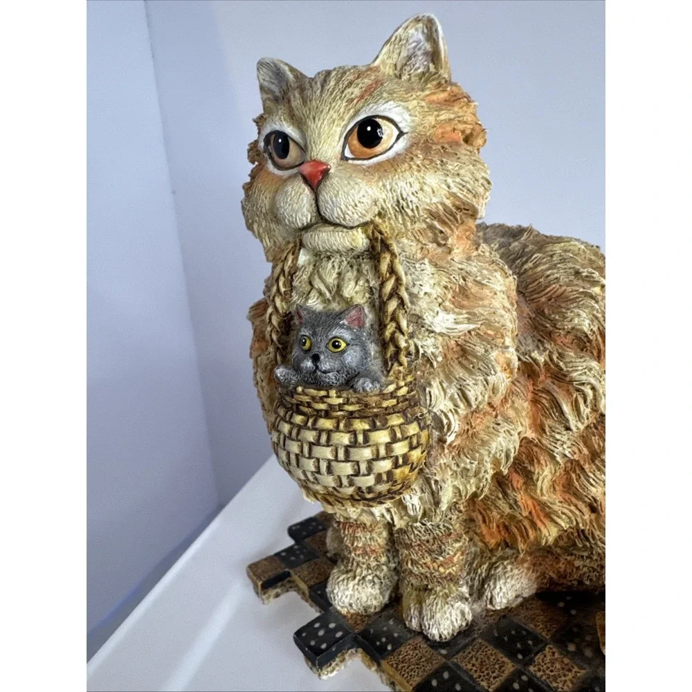 Sam and Mitzy Cat Figurine Masters Kriebel 1st Edition 2000 Lang Wise Kitten VTG